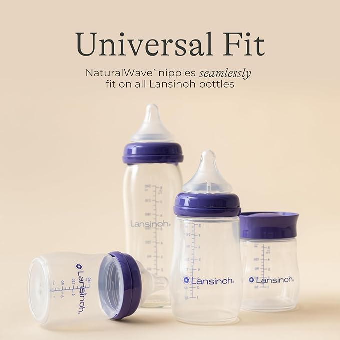 Anti-Colic Glass Baby Bottles, 8 Ounces