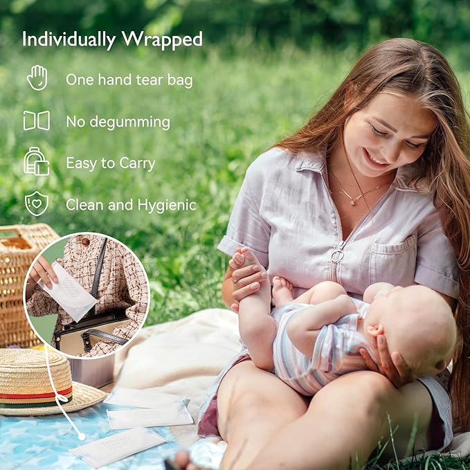 Momcozy Bamboo Fiber Disposable Nursing Pads(120 Count)