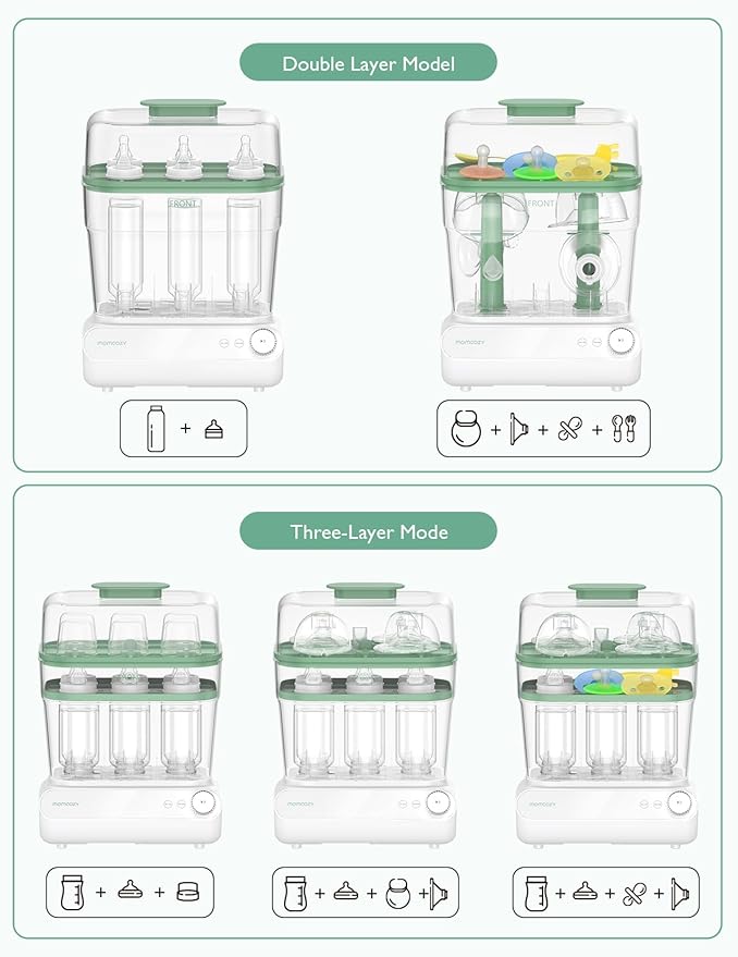Momcozy 3 Layers Large Bottle Sterilizer and Dryer