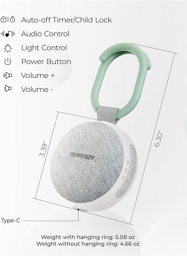 Momcozy Portable Sound Machine with Night Light