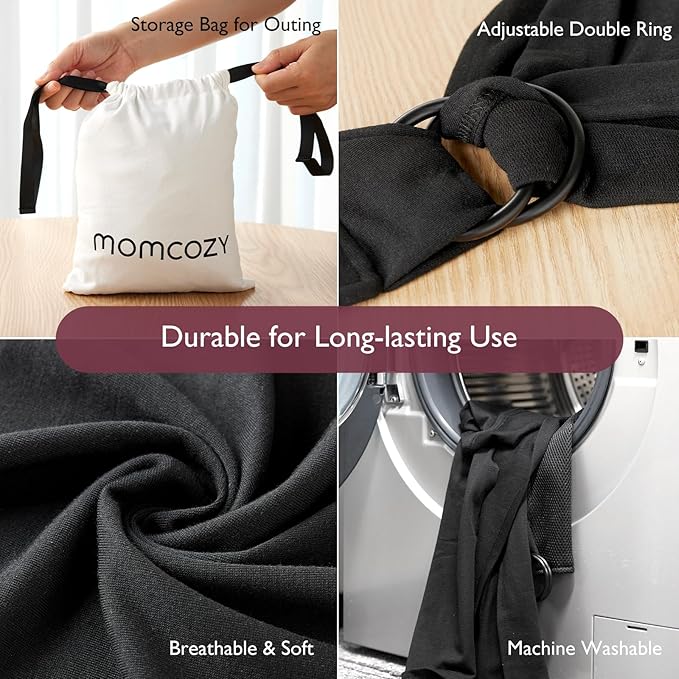 Momcozy Baby Wrap Carrier Black