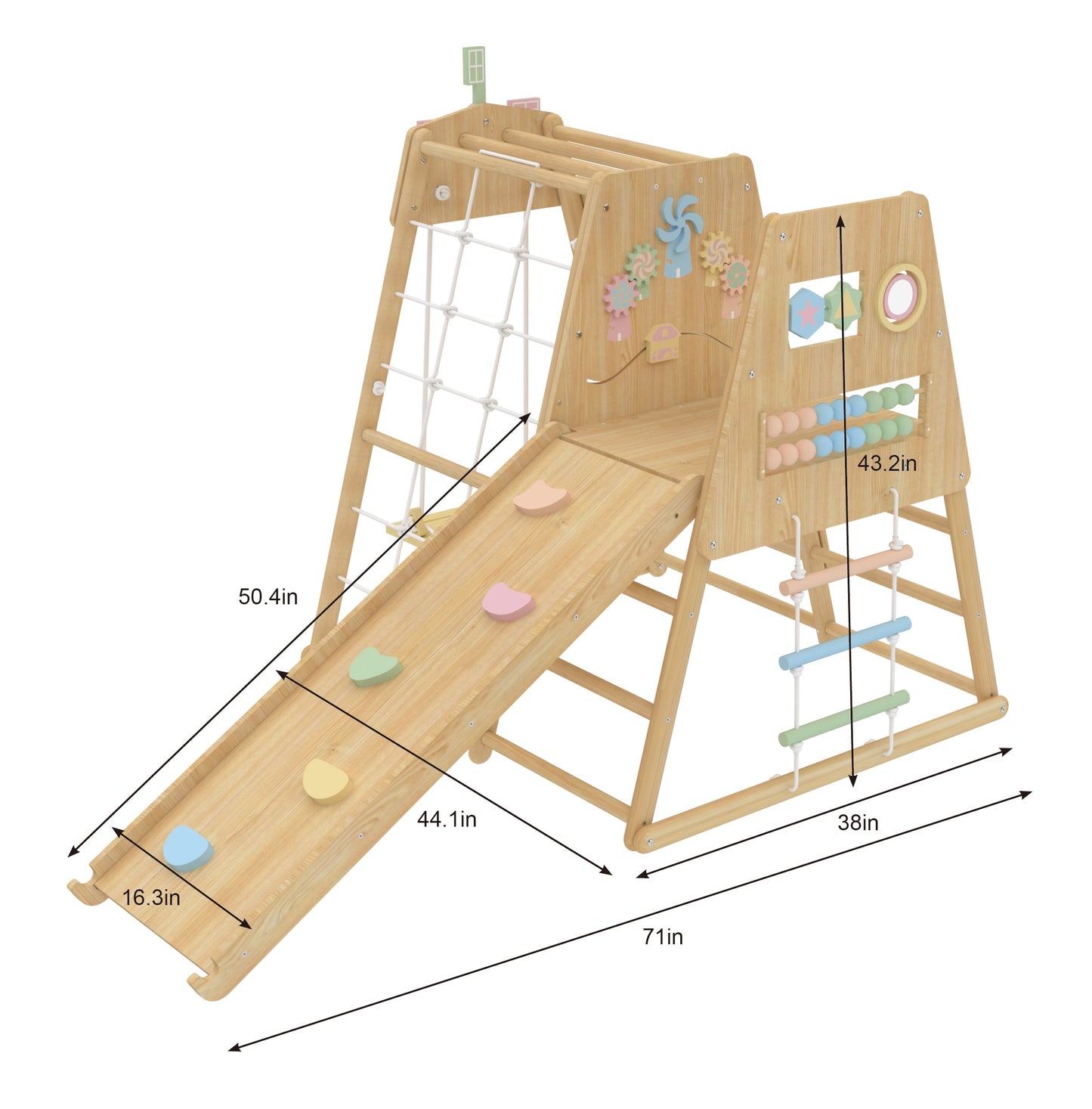 5-in-1 Wooden Indoor Climber