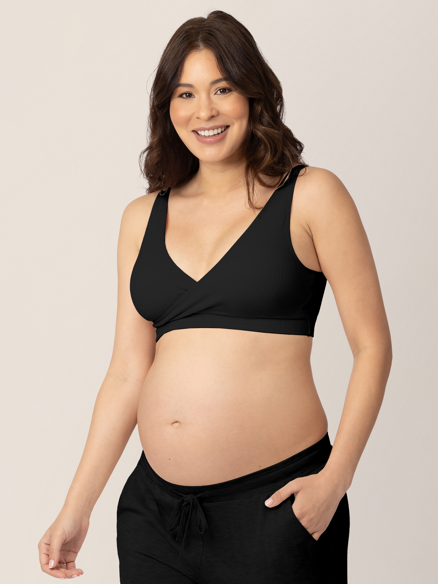 Sublime® Adjustable Crossover Nursing & Lounge Bra | Black