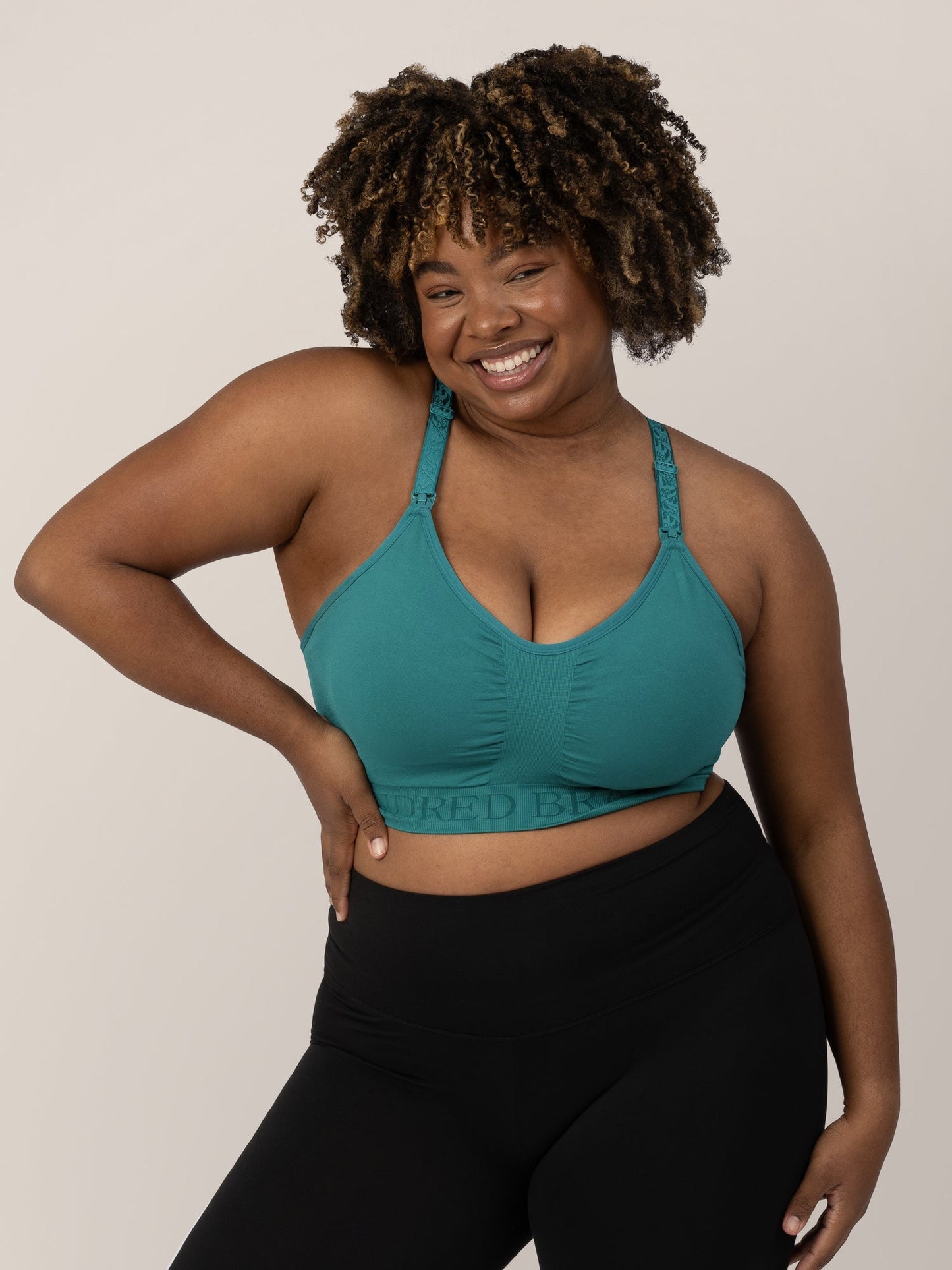 Sublime® Hands-Free Pumping & Nursing Sports Bra | Teal