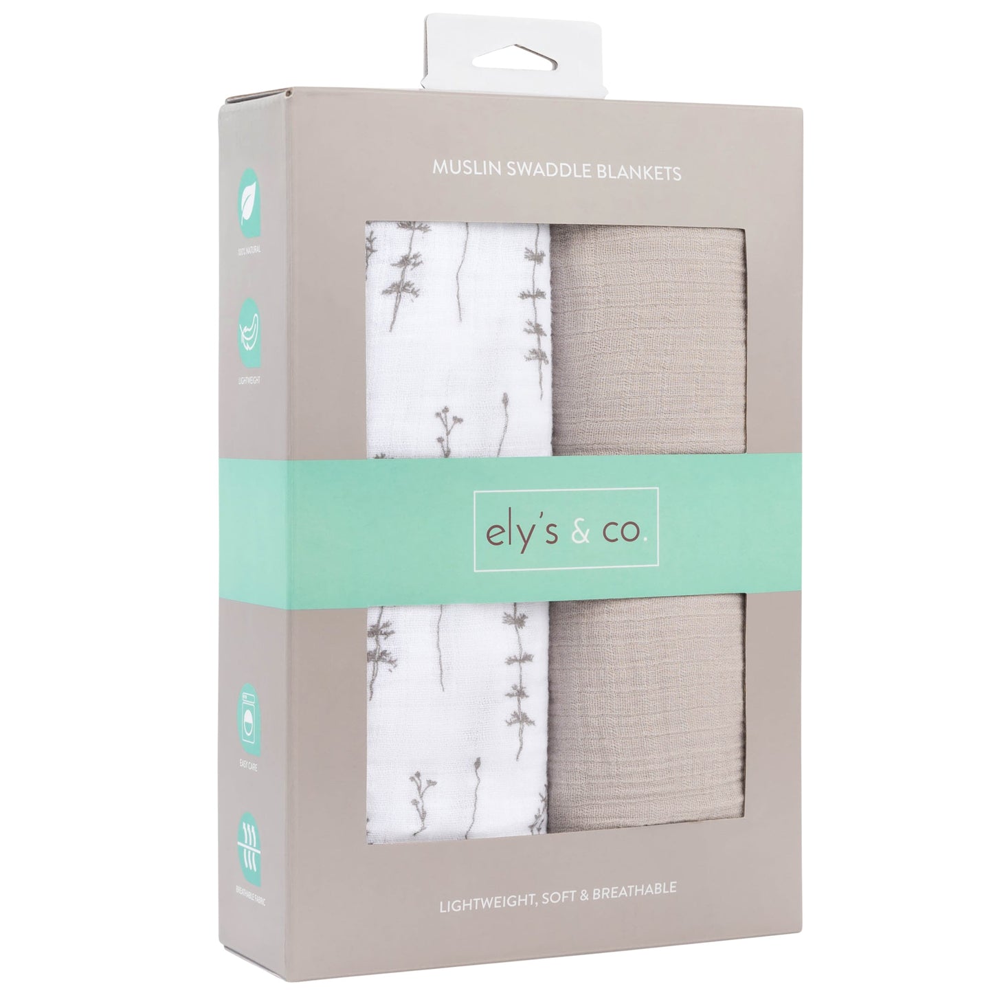 2 Pack Cotton Muslin Swaddle Blanket