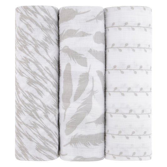 3 Pack Cotton Muslin Swaddle Blanket