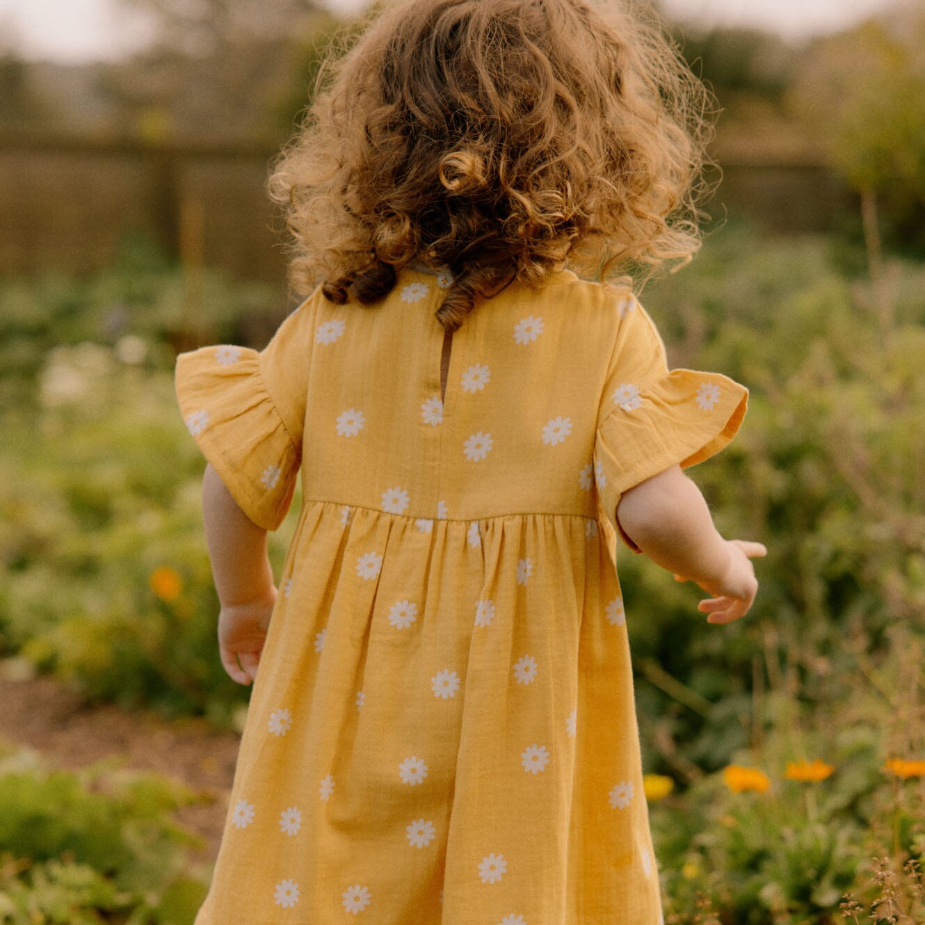 Clara Dress - Chamomile Sunshine Print