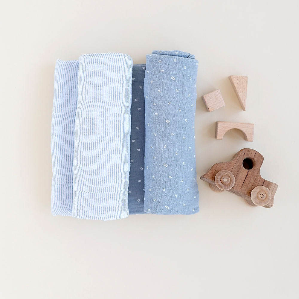 2 Pack Cotton Muslin Swaddle Blanket