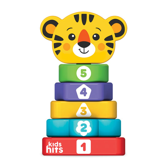 Kids Hits Wooden Stack and Play Tiger: Endless Fun in Every Stack!