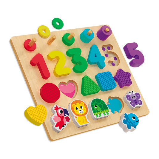 Kids Hits Colorful Maths - Stack and Sort Board for Fun Learning