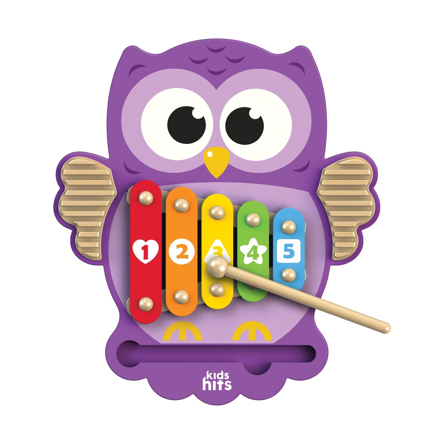 Kids Hits: Harmonize Playtime with the Wooden Owl Xylophone Adventure!