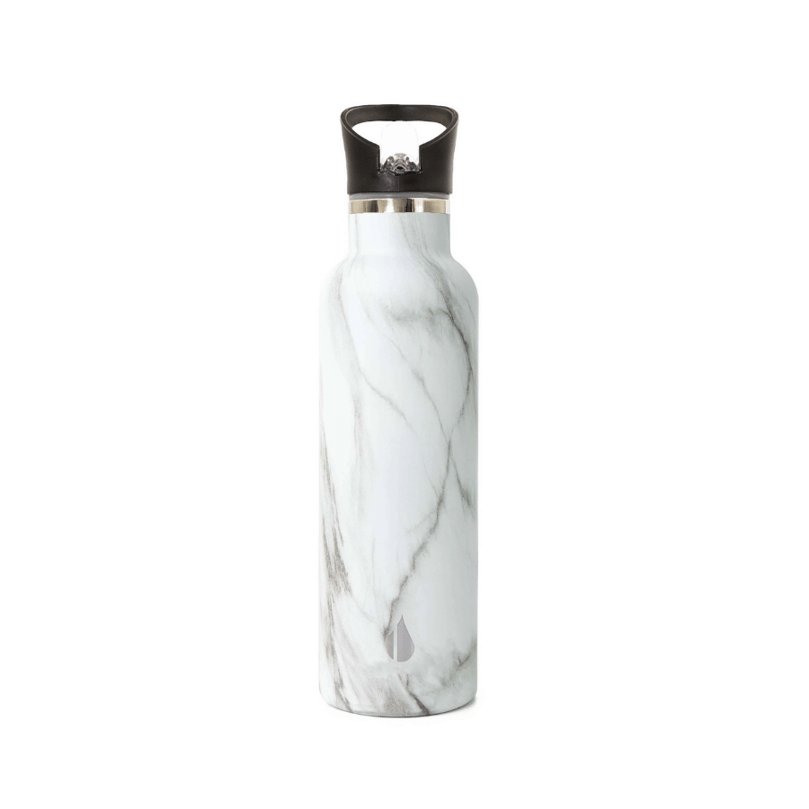 Classic 25oz Sport Water Bottle - White Marble