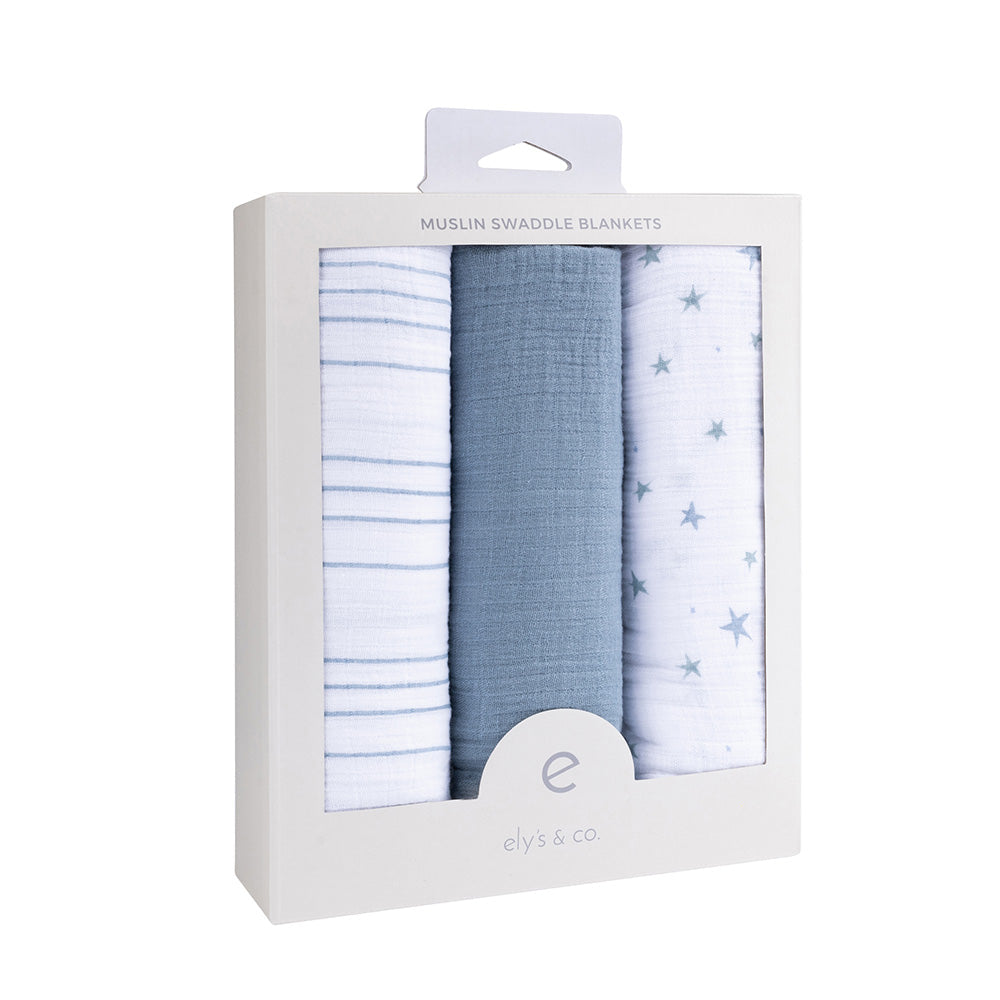 3 Pack Cotton Muslin Swaddle Blanket