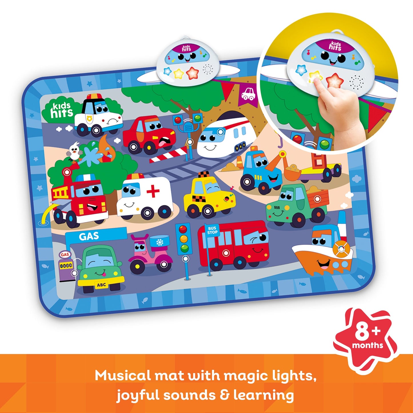 Kids Hits Educational Baby Light and  Sound Mat Toy Big City Rush