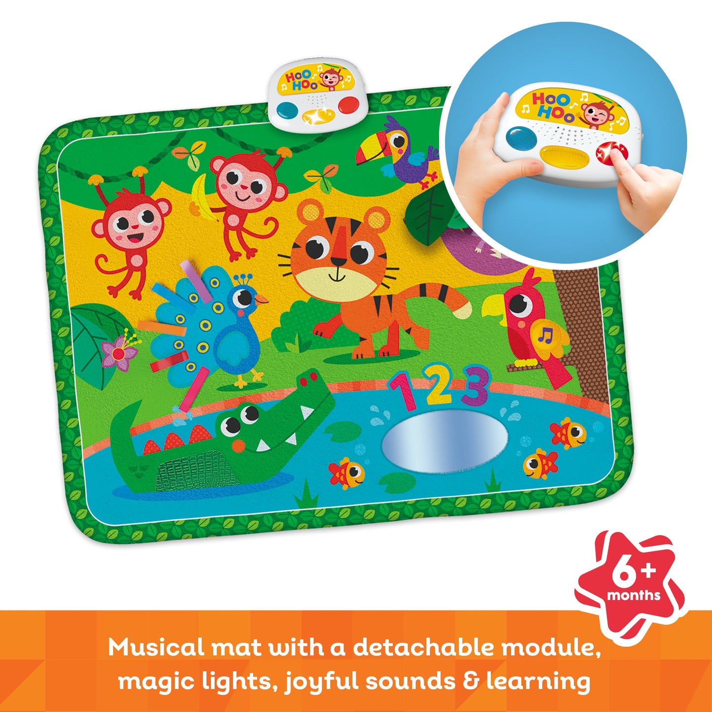 Kids Hits Educational Baby Touch and  Play Mat Toy Jungle Pals