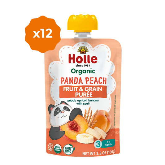Organic Panda Peach - Fruit & Grain Purée