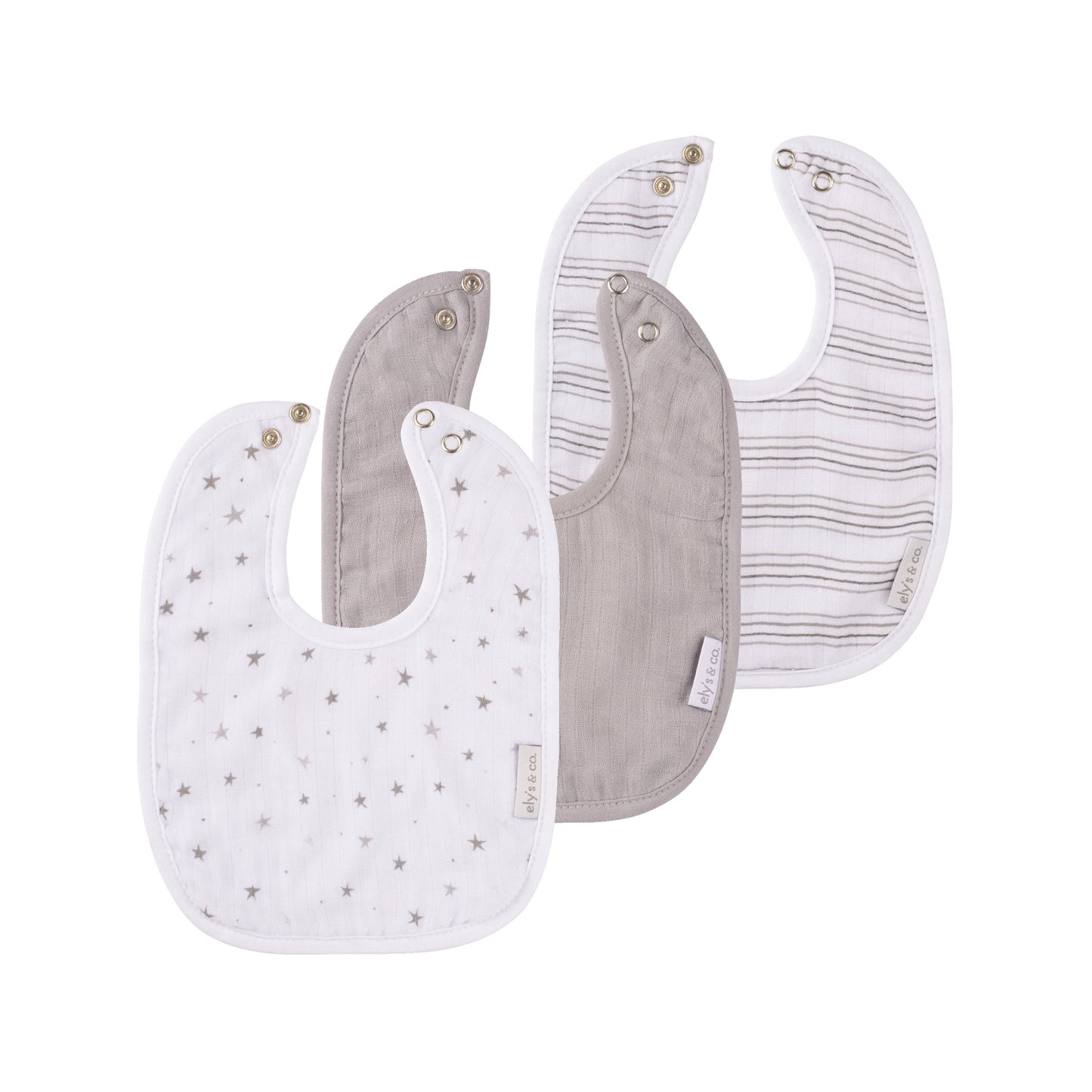 3 Pack Muslin Terry Bibs