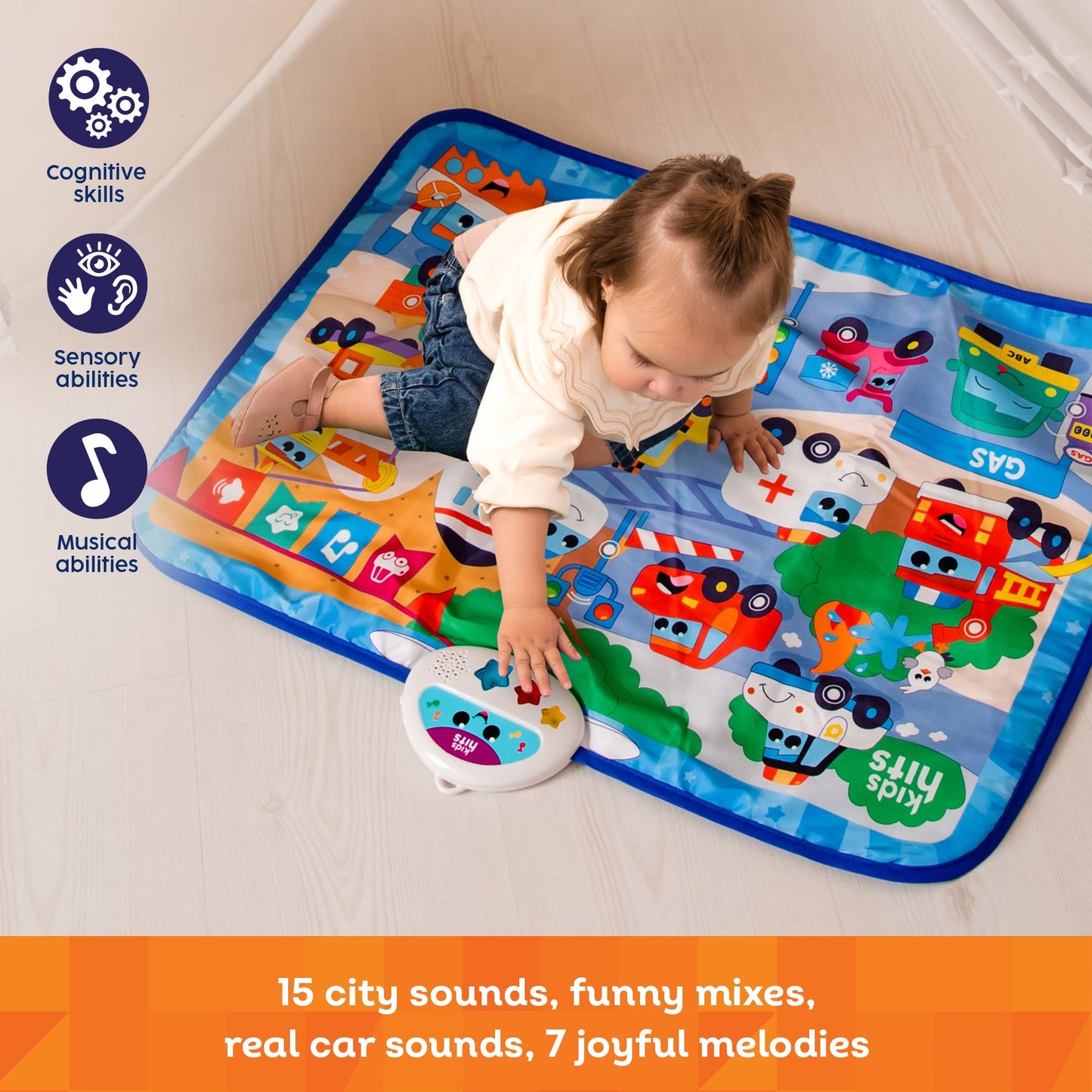 Kids Hits Educational Baby Light and  Sound Mat Toy Big City Rush