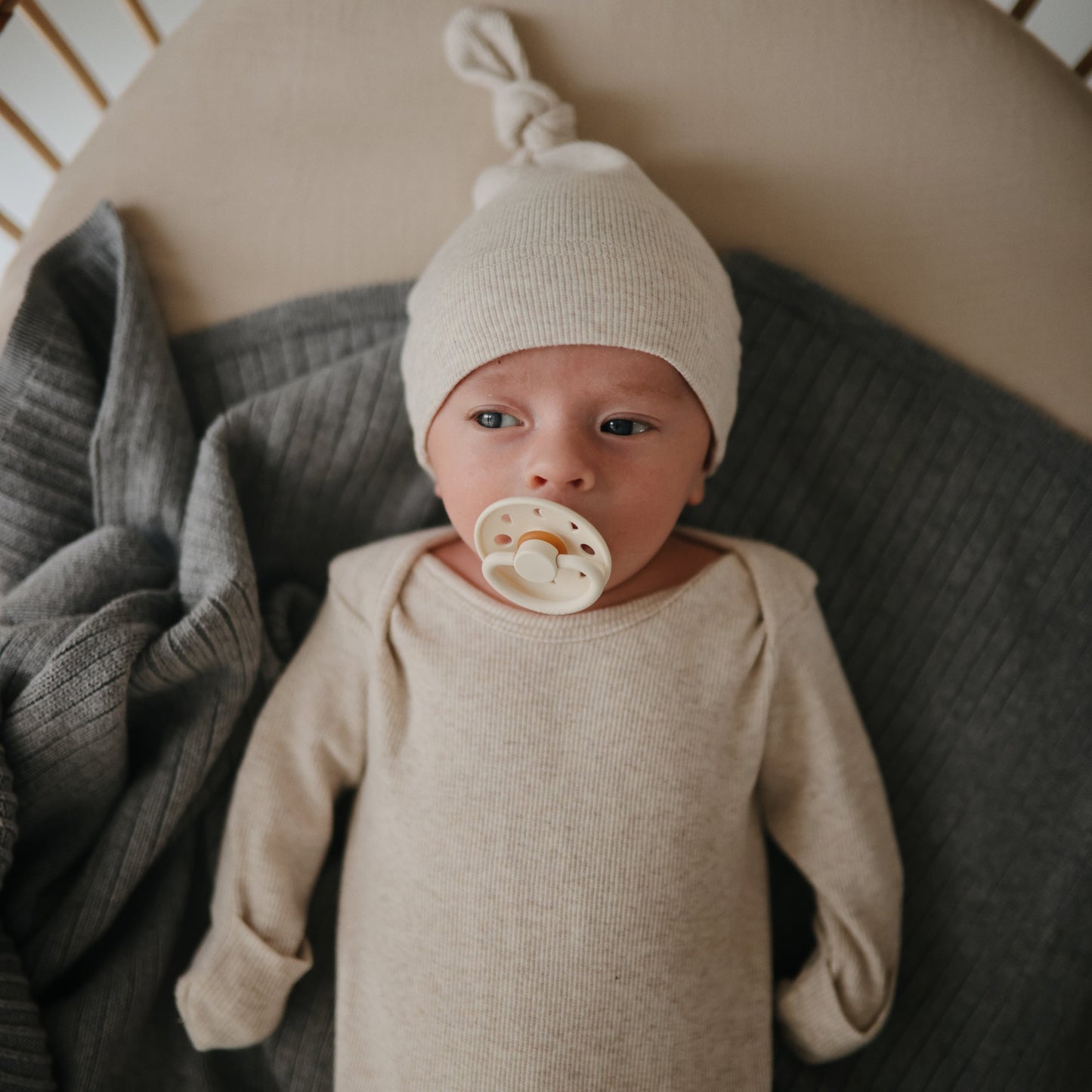 Knitted Ribbed Baby Blanket