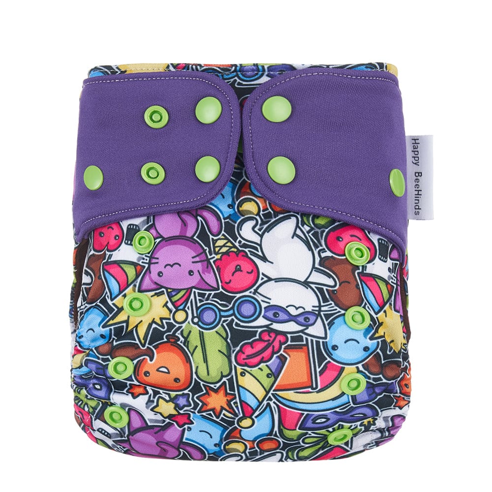 Perfect Fit Pocket Diaper by Happy BeeHinds - Prints