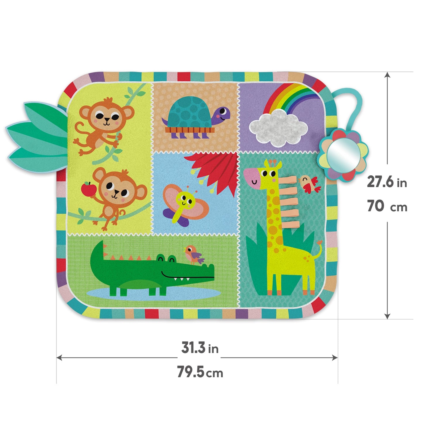 Kids Hits Educational Baby Two-sided play mat Toy My First Animals