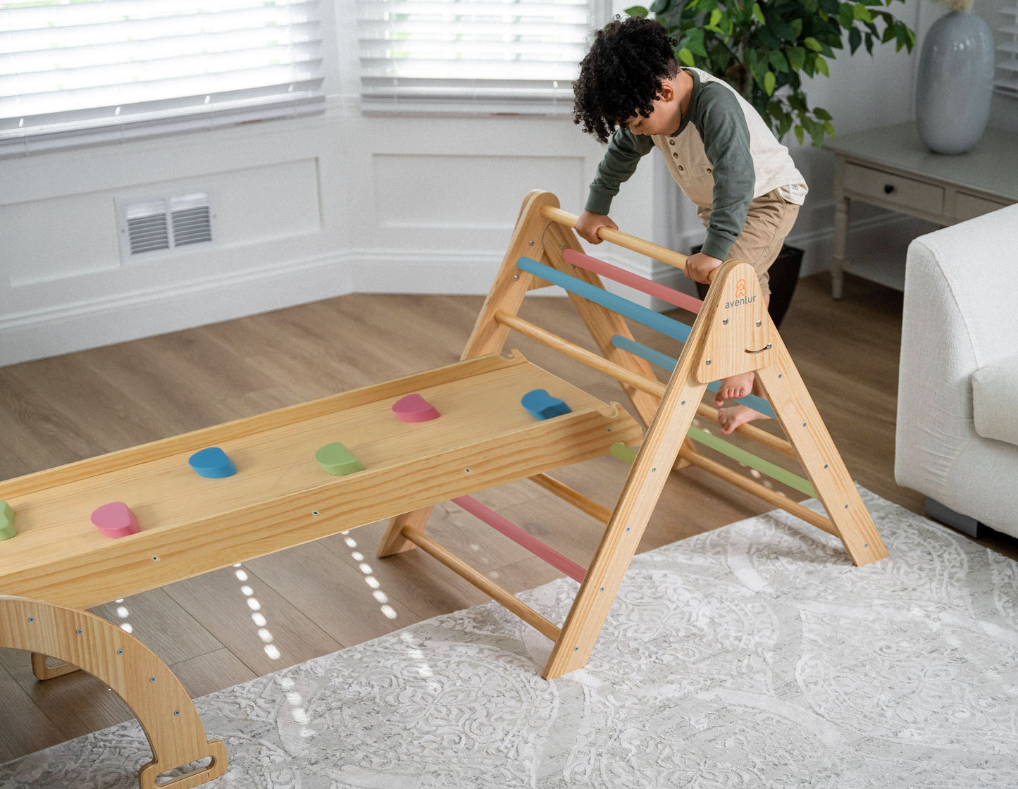 Hazel - Pikler Triangle Ladder & Rocker Set