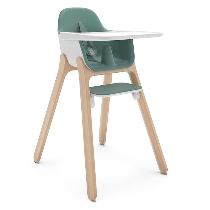 Ciro High Chair | Green/Rubberwood