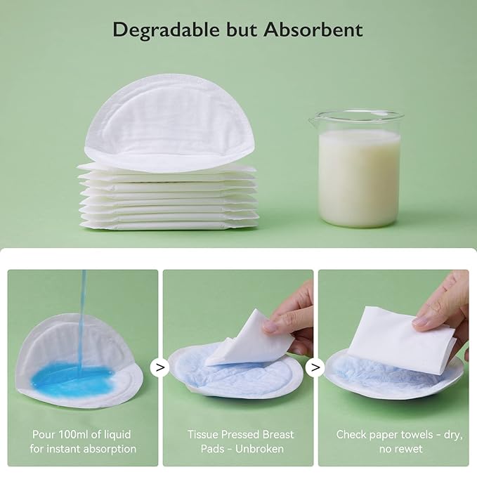 Momcozy Bamboo Fiber Disposable Nursing Pads（120 Count）