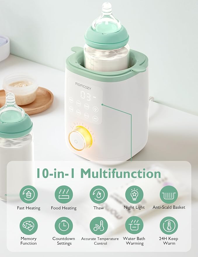 Momcozy 9-in-1 Baby Bottle Warmer with Night Light