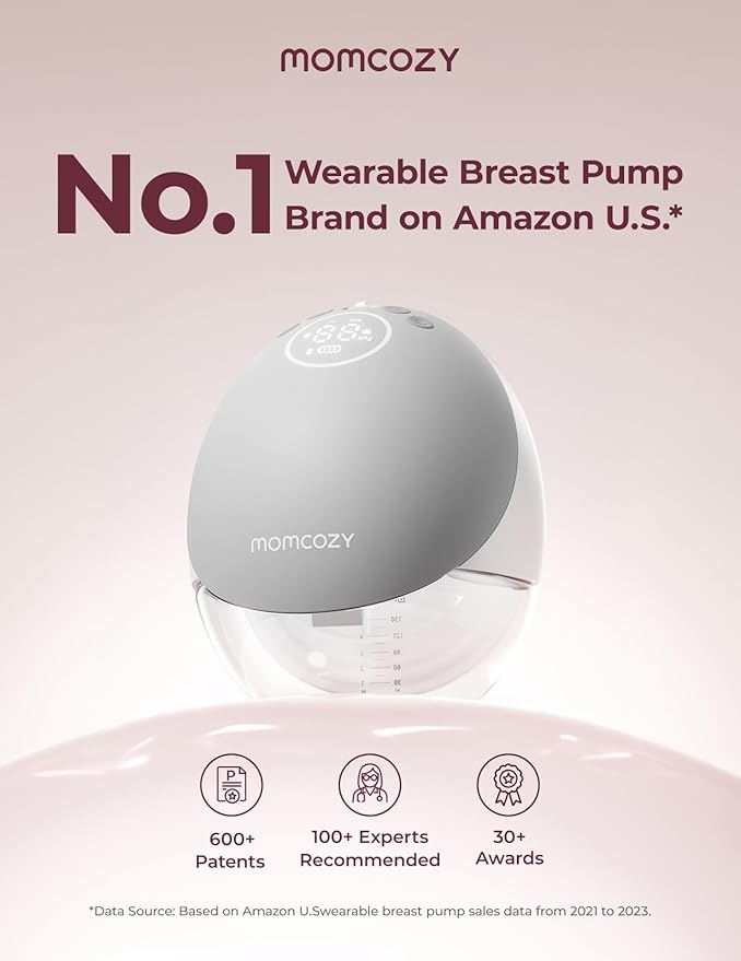 Momcozy Breast Pump Hands Free Upgraded Mobile Flow 2 Pack Gray
