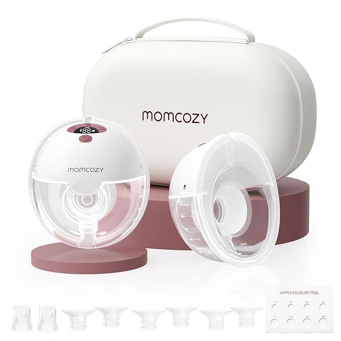 Momcozy Breast Pump Hands Free M5 Cozy Red