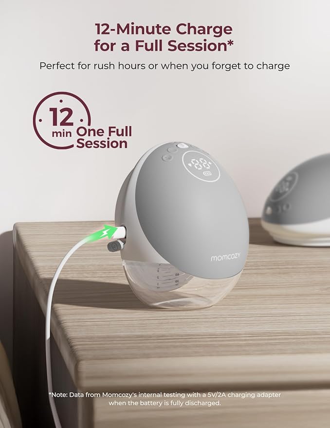 Momcozy Breast Pump Hands Free Upgraded Mobile Flow 2 Pack Gray