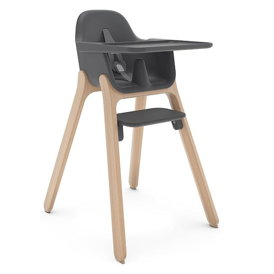 Ciro High Chair | Charcoal/Rubberwood