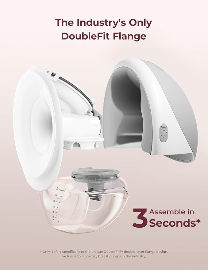 Momcozy Breast Pump Hands Free Upgraded Mobile Flow 2 Pack Gray