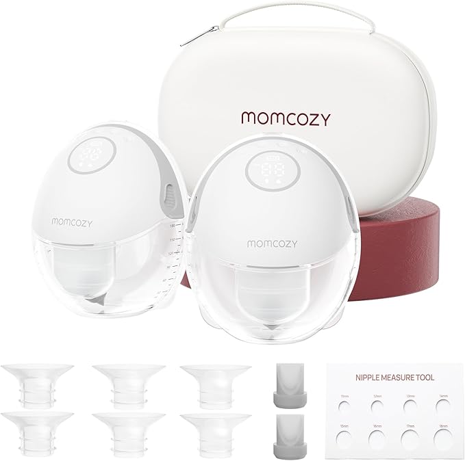 Momcozy Breast Pump Hands Free Mobile Style Quill Gray