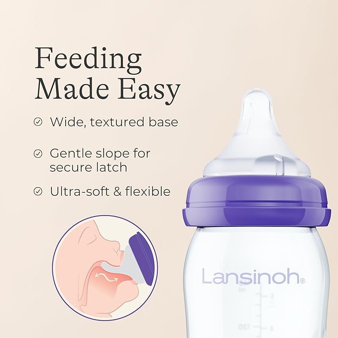 Anti-Colic Glass Baby Bottles, 8 Ounces