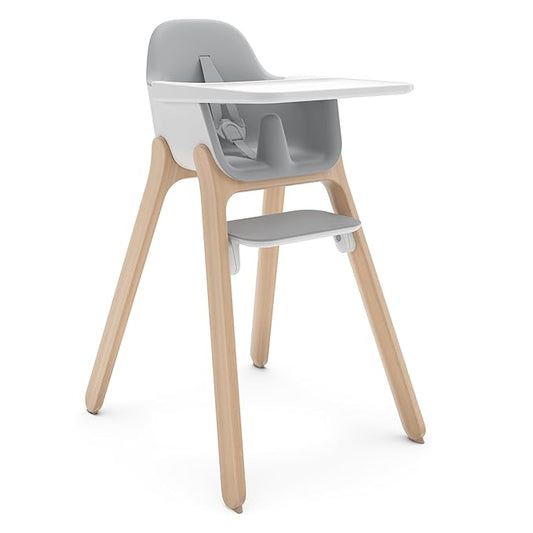 Ciro High Chair | Grey/Rubberwood