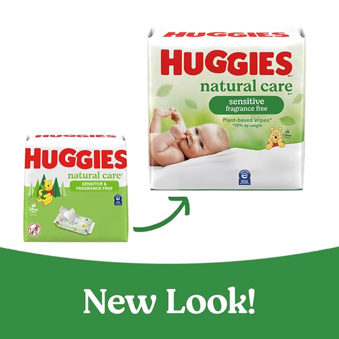Natural Care Sensitive Baby Wipes, Unscented, 6 Pack