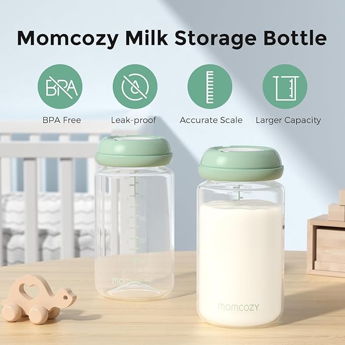 Momcozy 10oz Wide-Neck Natural Baby Bottle