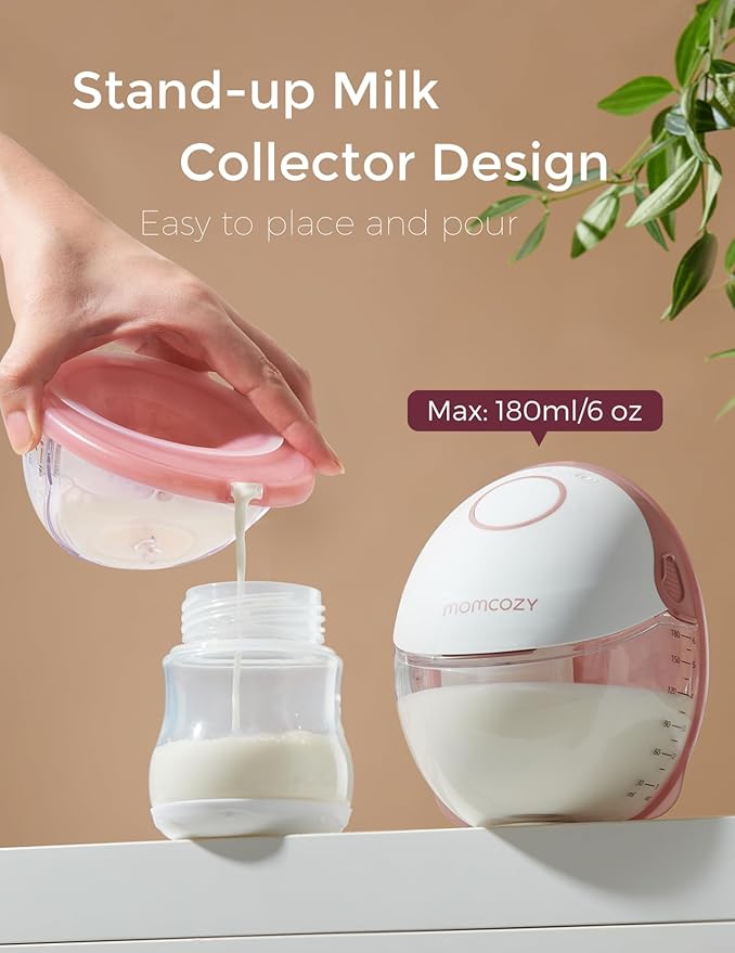 Momcozy Breast Pump Hands Free Mobile Style Quill Gray