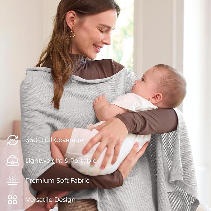 Momcozy Nursing Cover Grey