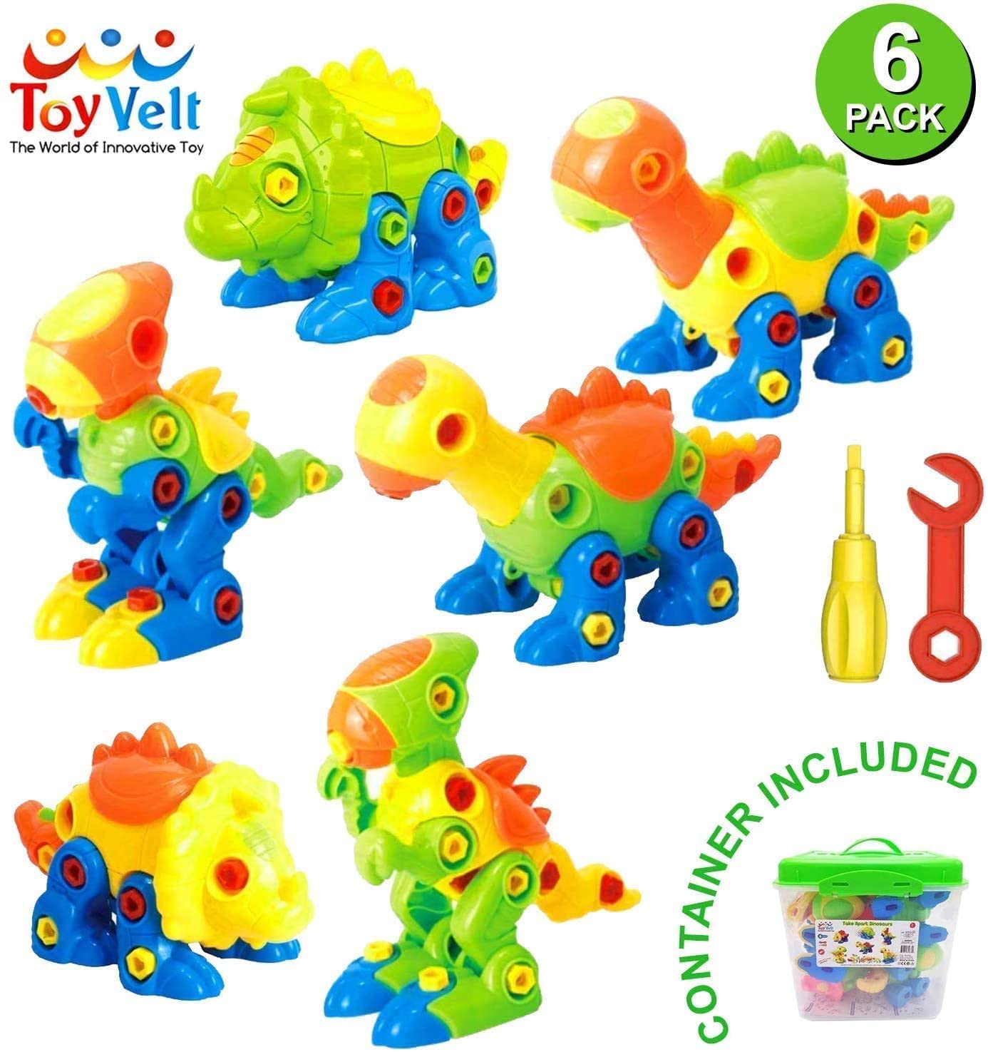 ToyVelt Dinosaur Take Apart Stem Toys for Boys & Girls Age 3 - 12 Years Old