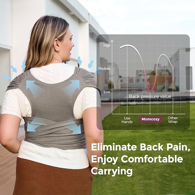 Momcozy Baby Wrap Carrier Brown
