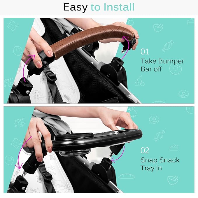 Snack Tray for UPPAbaby Vista/Vista V2/Vista V3/Cruz/Cruz V2/ RumbleSeat/RumbleSeat V2