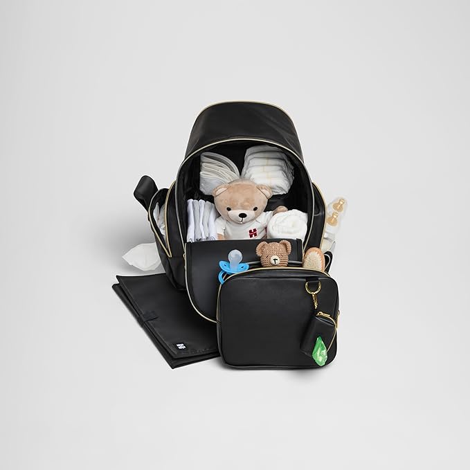 Signature Hug Pack Diaper Backpack, Cognac Leather