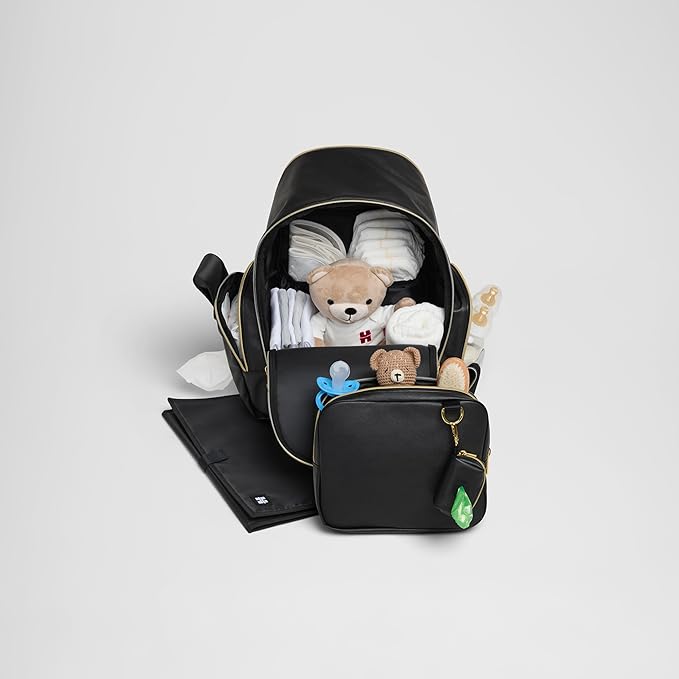 Signature Hug Pack Diaper Backpack, Black