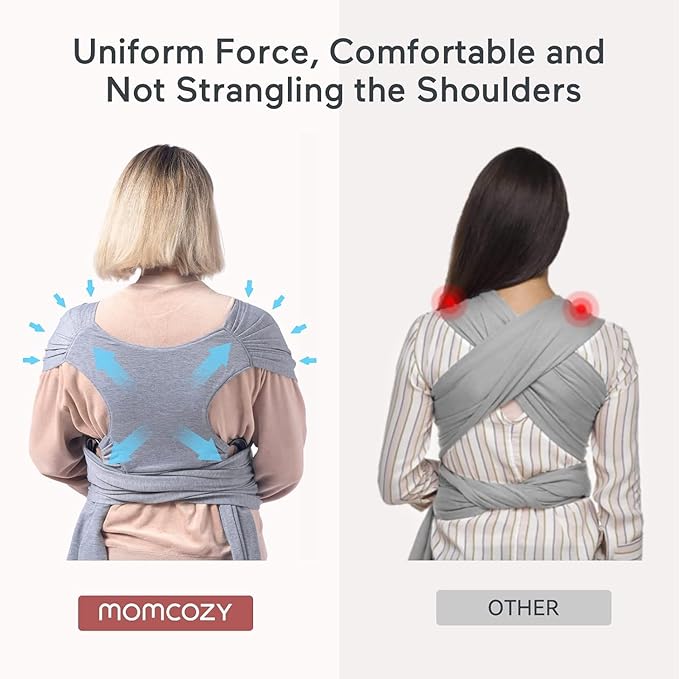 Momcozy Baby Wrap Carrier Grey