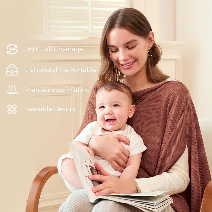 Rose Taupe Momcozy Nursing Cover