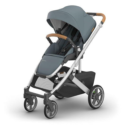 Cruz V3 Stroller | Stone Blue/Silver Frame/Sand Leather