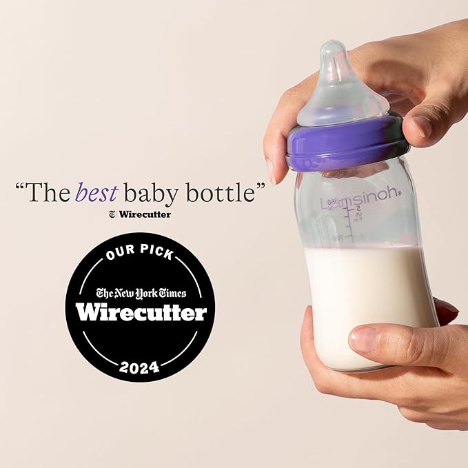 Anti-Colic Glass Baby Bottles, 5 Ounces